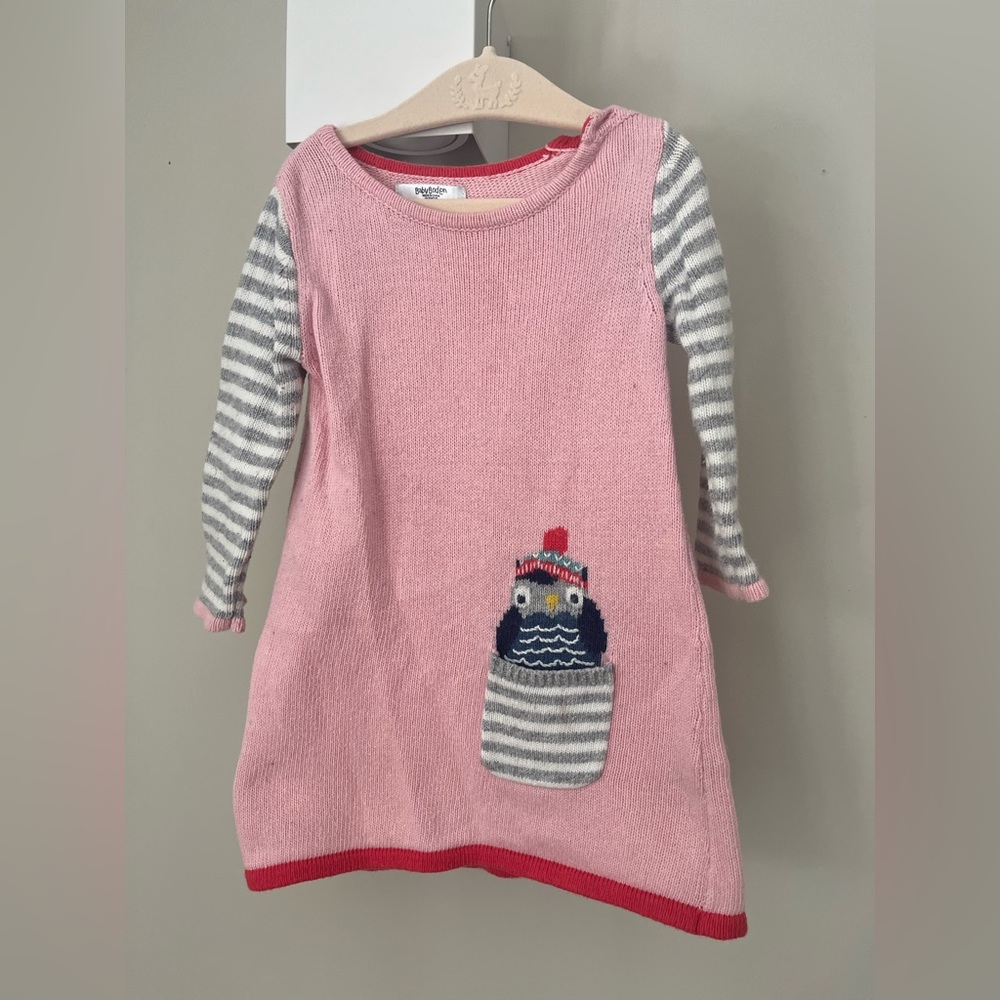 Boden Owl Sweater Dress